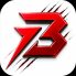 Glossy red Bonu7 game logo with a sharp angular design on a white background.